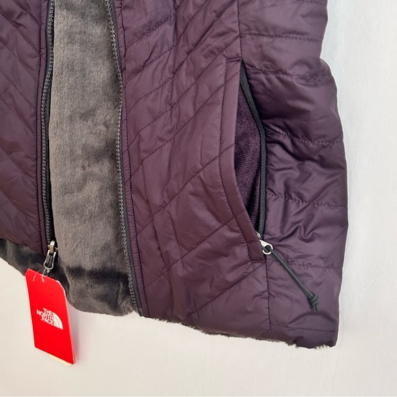 The North Face Mossbud Women Insulated Reversible Vest Jacket Purple Small NWT - Picture 7 of 13
